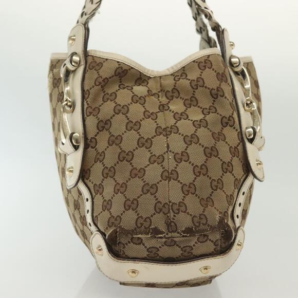 GUCCI GG Canvas Tote Bag Beige Gold - Picture 6 of 16